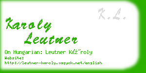 karoly leutner business card